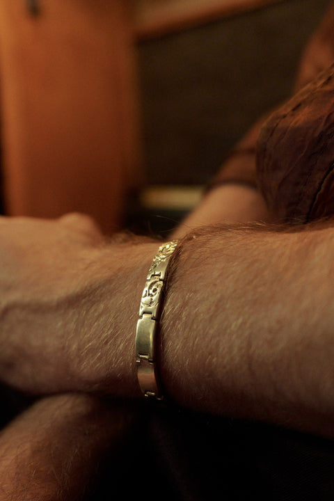 Acanthus Bracelet — September wearing photograph.