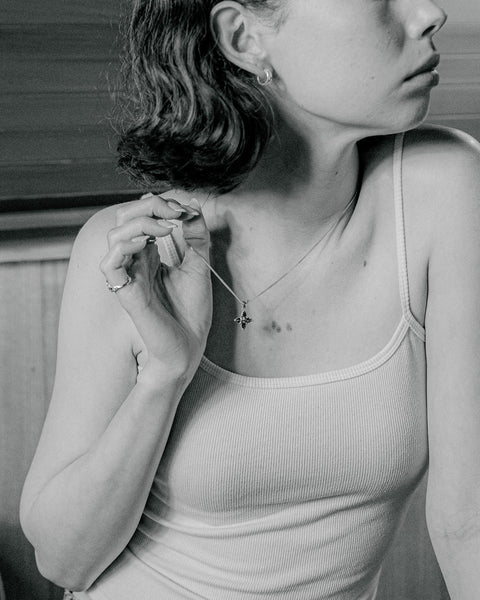 Avant Pendant — September wearing photograph.
