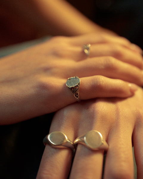 Antique Signet — September wearing photograph.