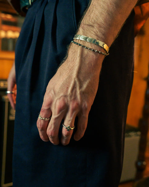 Acanthus Bracelet / Acanthus Band — September wearing photograph.
