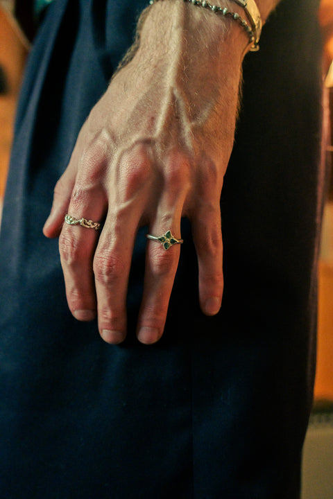Asterism Ring — September wearing photograph.