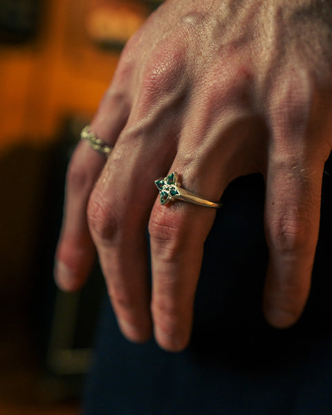 Asterism Ring — September wearing photograph.